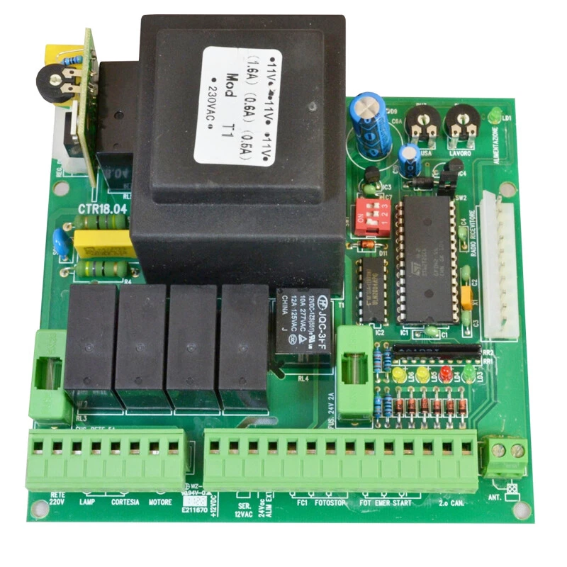 LEB ELECTRONICS Centrale Quadro Scheda Comando Per Cancello Scorrevole 230Vac 230v LEB CTR18
