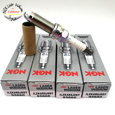 4x NGK 95660 Laser Iridium Spark Plugs ILZKAR8J8SY for Volvo XC40 19-25 2.0T L4