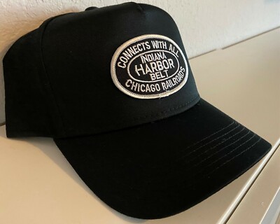 Cap / Hat- (Black)- INDIANA HARBOR BELT (IHB) Railroad #2574