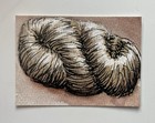 ACEO Original Watercolor Painting - Cozy Yarn 2.5”x3.5” - Sagehorne-manor — photo 1