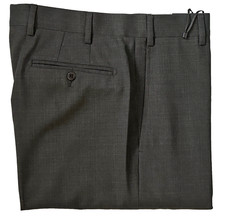 395 NEW ZANELLA PANTS 32 CHARCOAL MELANGE TODD SUPER 130 ITALY IMPERFECT