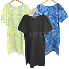 UNIQLO F.RISSO Relaxed Dress S-XXL Black Yellow Blue Women 487822/489217 NWT