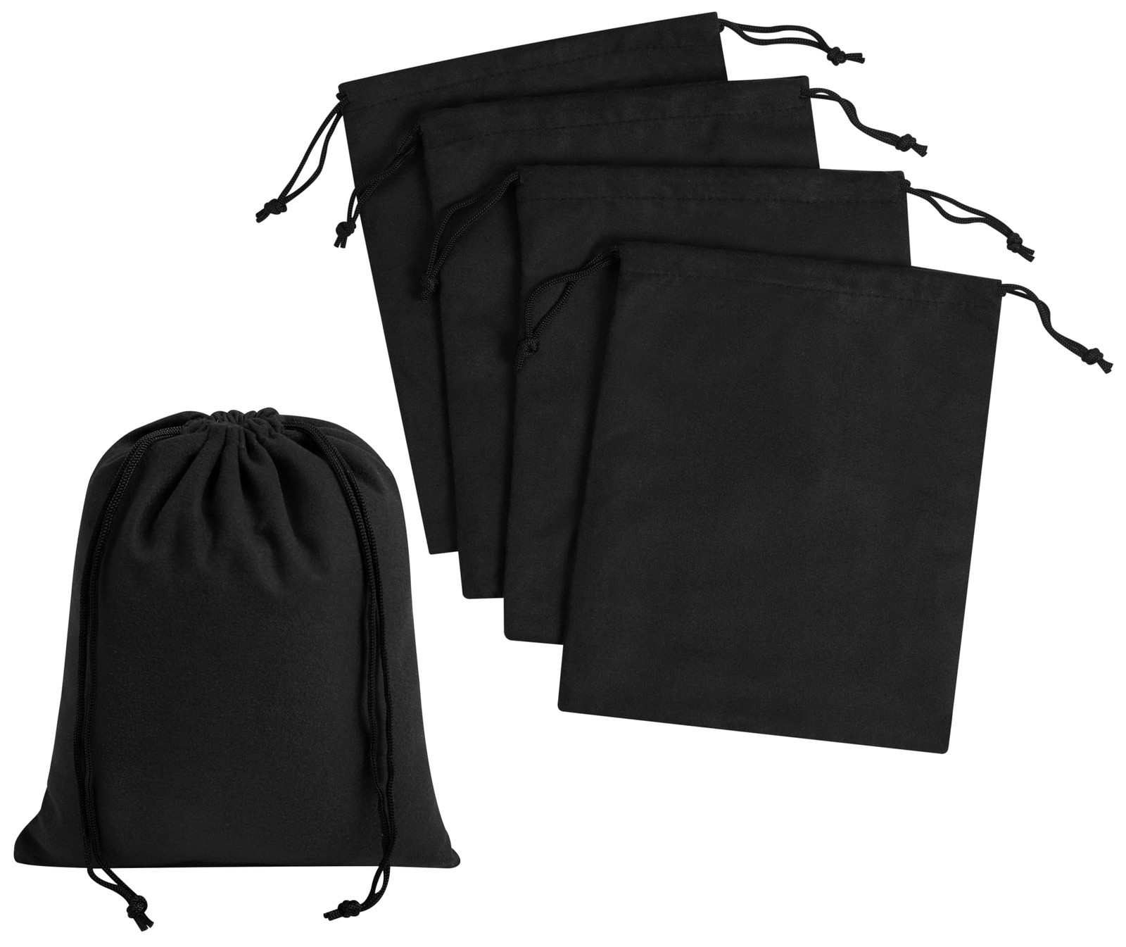 Premium Microfiber Drawstring Bags (Set of 5) – Multipurpose Travel Storag