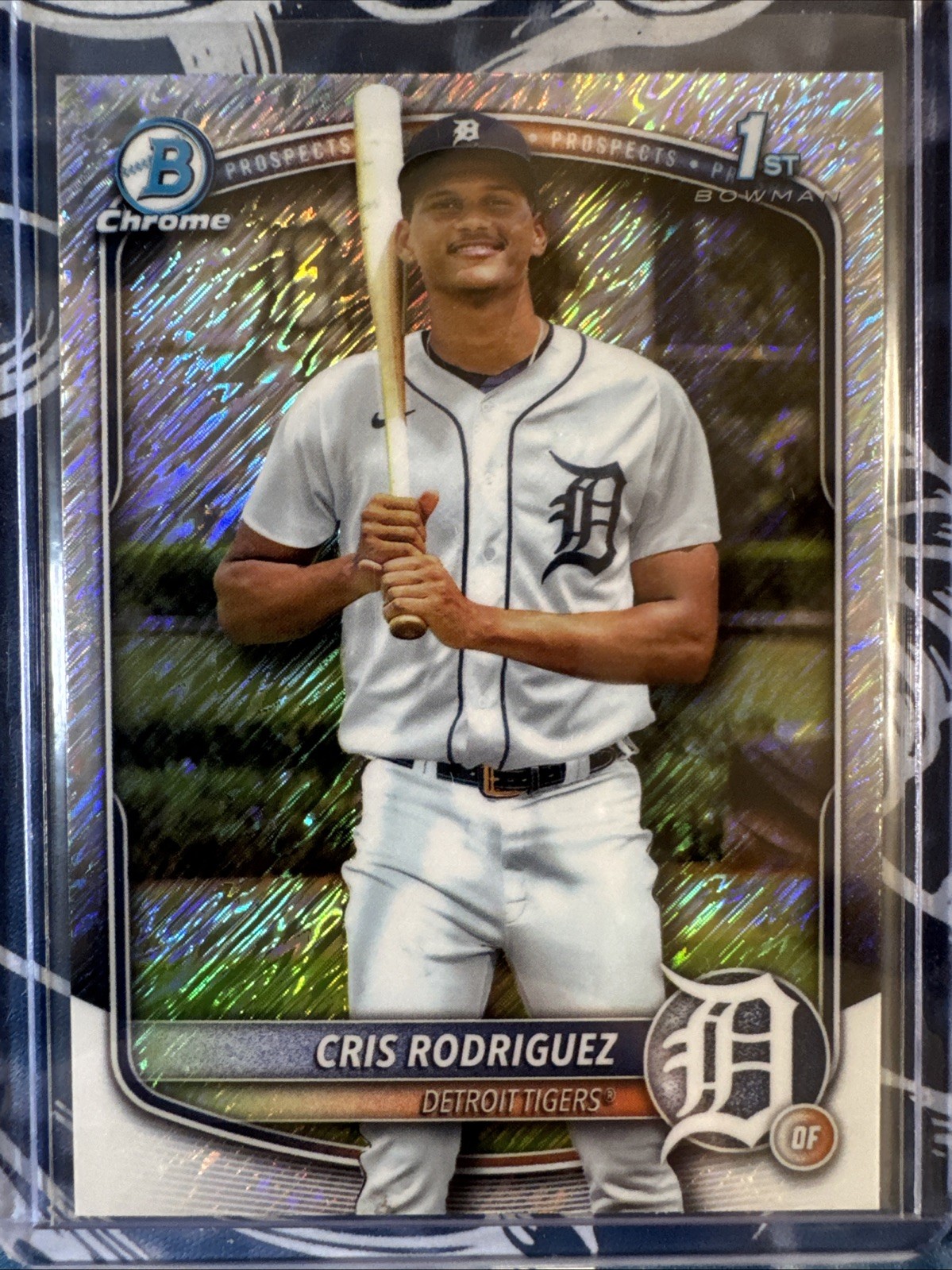 2025 Bowman Chrome Cris Rodriguez 1st Bowman Shimmer -Detroit Tigers