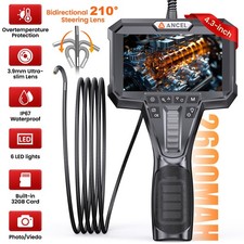 ANCEL AN303 Industrial Endoscope 3.9mm Articulating Endoscope 2-Way 210° 1080P
