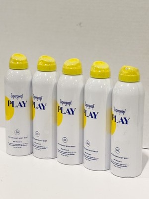 5 pack! New Supergoop Play Antioxidant Body Sunscreen Mist SPF50 PA++++ 6.0oz