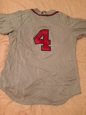 Mississippi Braves AA Game Worn USED Jersey #4 Atlanta Braves MILB Sz 46 Mlb