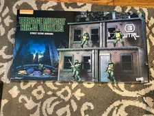 NECA TMNT SDCC '18 Movie Turtles Street Scene Diorama 1st Chnl 3 WTRL Scene MISB