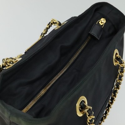 Prada Chain Shoulder Bag Quilted Tessuto Navy Nylon Shoulder Bag Prada Chain Shoulder Bag Quilted Tessuto Navy Nylon Shoulder Bag