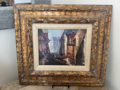 Lyonel Feininger Print On Canvas “Village Street 1929” Framed Wall Art 19” X 17”