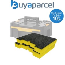 2 x Shadowfoam SFI-DTSD250Y DeWalt TSTAK Deep Box Insert Pack 50mm Yellow