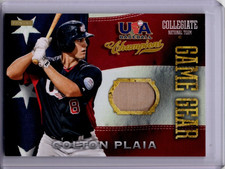 2013 Panini USA Baseball Champions Colton Plaia #38 Game Gear Bat