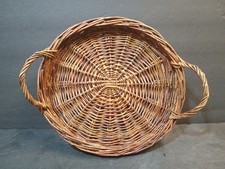 Wicker Basket/Wall Hanging With Handles Rustic Farmhouse Tray 11.5 In Round