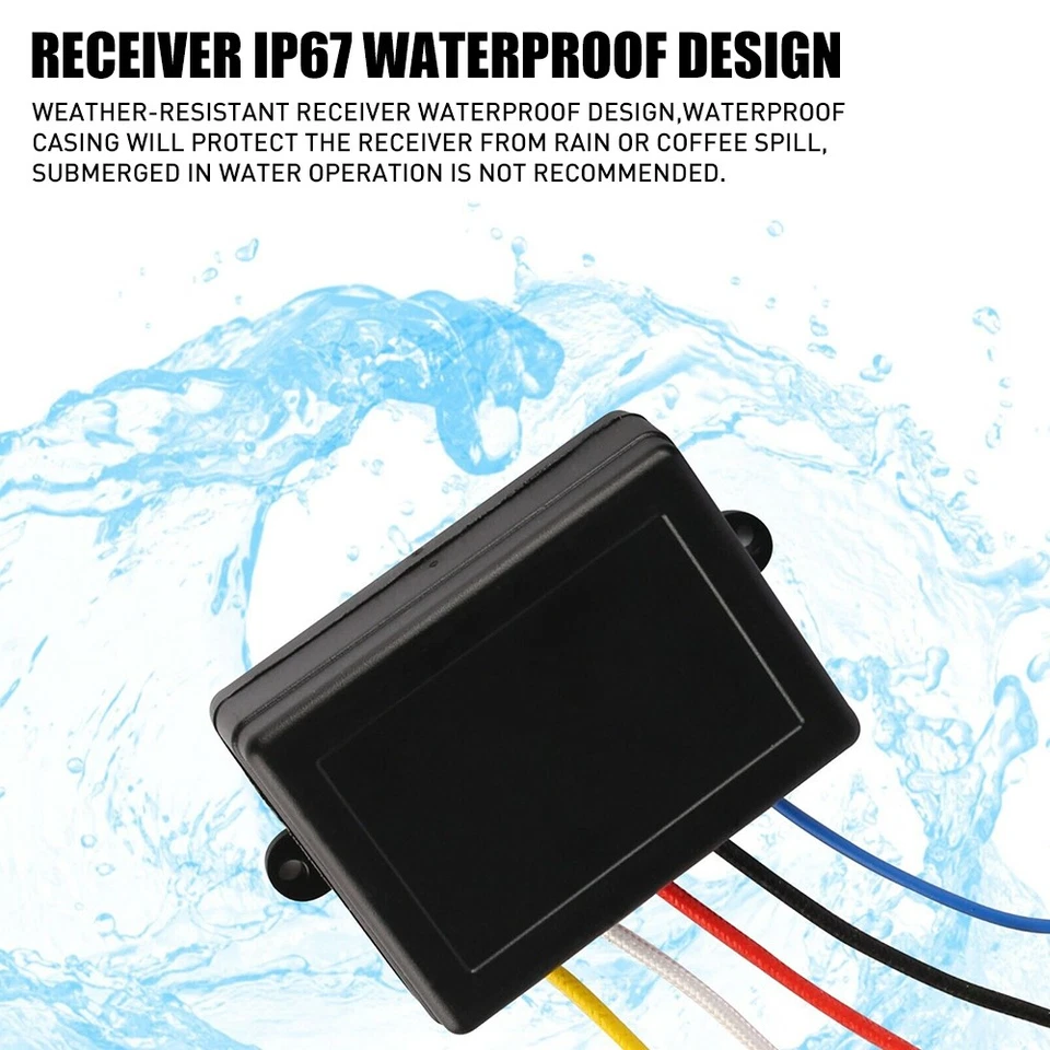 Receptor de control remoto de cabrestante inalámbrico para automóvil vehículo 150 pies fácil 1/2 juego Foto 4 de 4