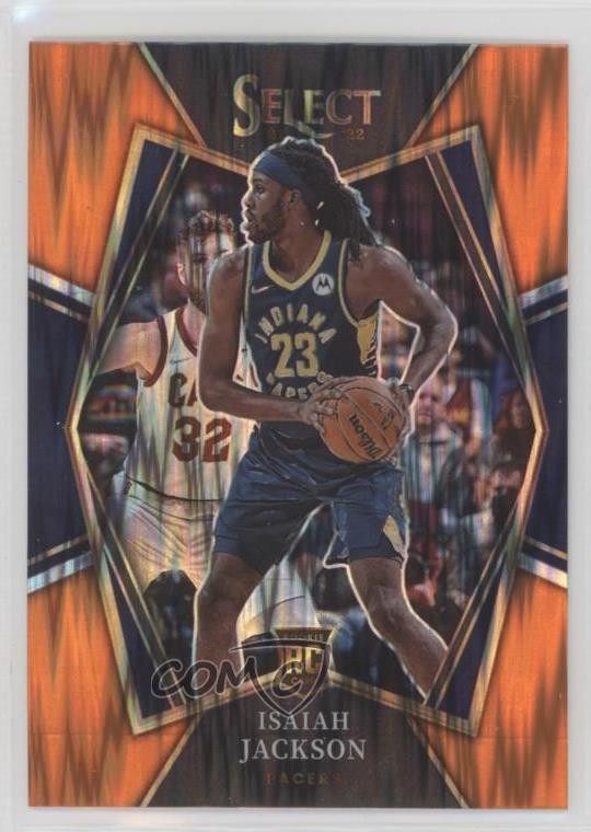 2021-22 Panini Select Premier Level Orange Flash Prizm Isaiah Jackson #150 0x3i