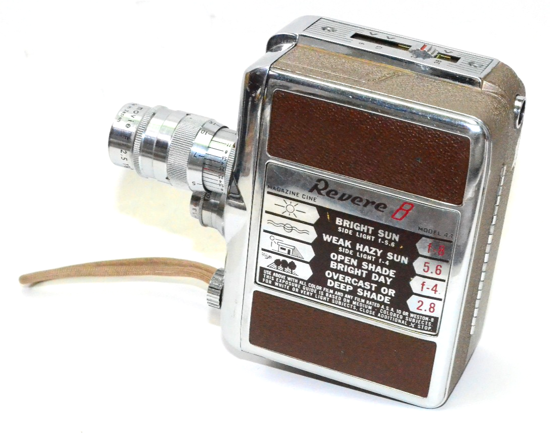 Revere 8 Model 44 8mm Magazine Cine Movie Camera Turret Lens