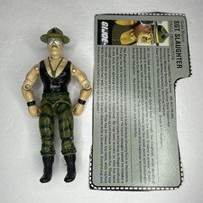 1986 Gi Joe Cobra 3.75" Sgt Slaughter v2 Figure Drill Instructor w/ Filecard