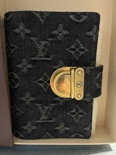 Louis Vuitton Monogram Denim Agenda PM Planner Cover CA4027 Blue LV Notebook