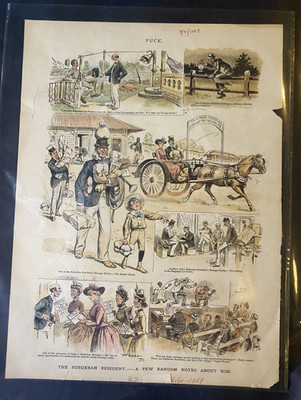 Page of Cartoons From Puck- 7/31/1889