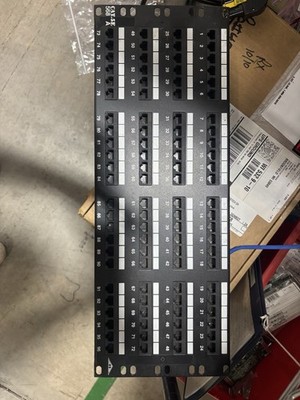 Cat 7 96-Port RJ-45 Network Patch Panel 2U 19in Rack Mount Numbered Black