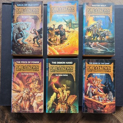 6 Vintage Greyhawk Adventures Books 1-6 Gary Gygax, Rose Estes Lot
