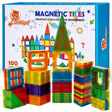 100 Pcs Magnetic Building Blocks - STEM Stacking Toys for Kids