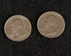 1976 Washington .25 cent Silver US Mint Coin Lot of 2 Bicentennial