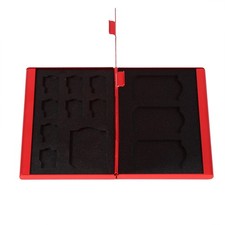 Red 12-Slot Micro SD/TF Card Holder Aluminum Storage Case
