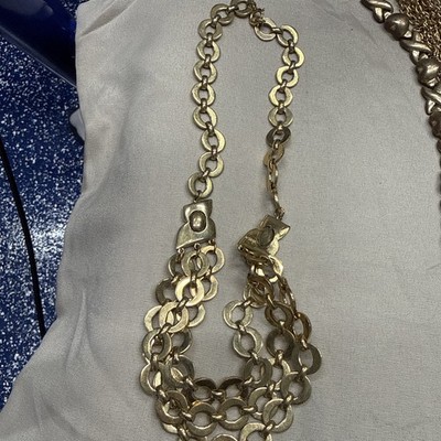 Trifari Vintage Signed Crown Collar Necklace