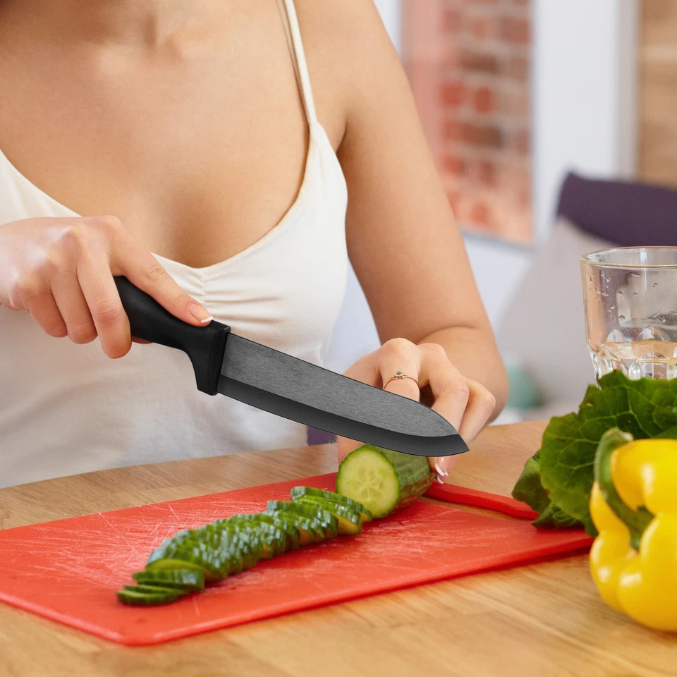 Keramik Messer Set 3tlg Sharp Keramikmesser Set Schwarz Kochmesser, Obst Messer - Bild 2 von 4