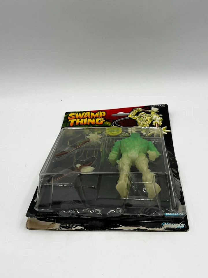Figura de acción Swamp Thing Bio-Glow Swamp Thing Kenner 1990 Brilla en la oscuridad LEER Foto 4 de 4