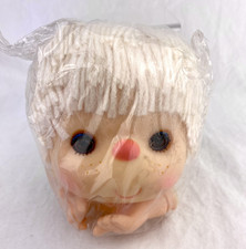 Westrim Crafts Doll Head Hands 4 Mitzy White Yarn Hair Freckles Blinky Eyes