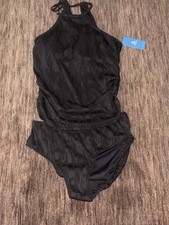 Cupshe Two Piece Tankini Black NWT  Top  Bottom Medium