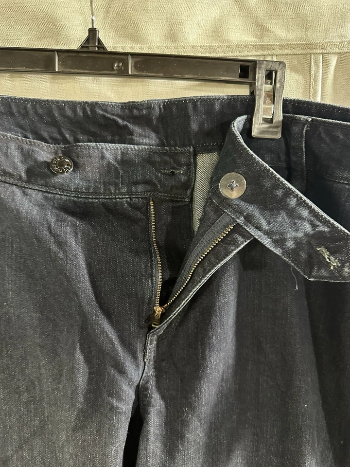 NWT Old Navy Jeans Womens 22 Blue Dark Wash Denim Flared Bell Wide Leg - Image 4 of 4