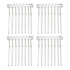 4 Pcs No Slip Hair Side Combs Accessories Metal 1.3"