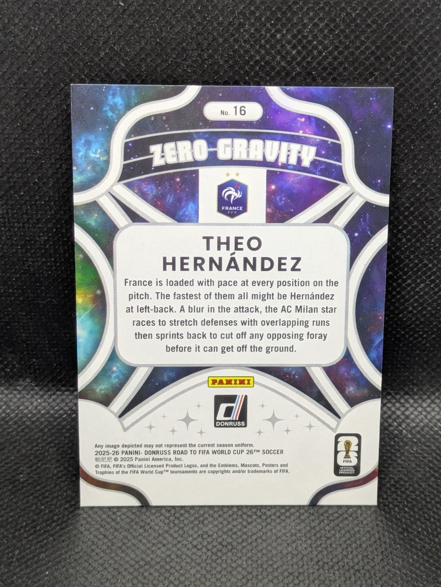 2025-26 Donruss FIFA World Cup Theo Hernandez France Zero Gravity