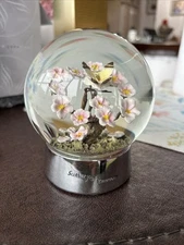 Cool Snow Globe Cherry Blossoms With Butterfly Scatter Joy Emerson