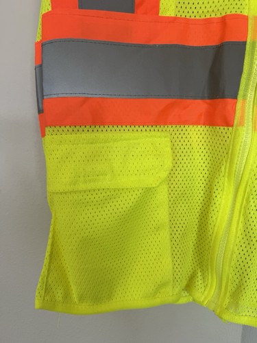 Turner Industries Ironware Safety Vest Hi Vis Reflective Construction Size XL - Afbeelding 5 van 6