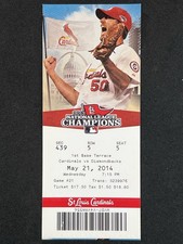 5-21-2014 Arizona Diamondbacks @ St Louis Cardinals Ticket - STL Wins in 12th