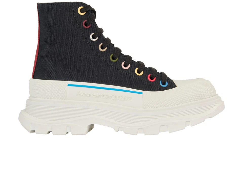 Alexander McQueen Tread Slick Trainers Black Canvas Womens 6