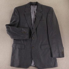 Jos A Bank Jacket 42L MT Blue Birdseye Silk Wool Blazer Sport Coat