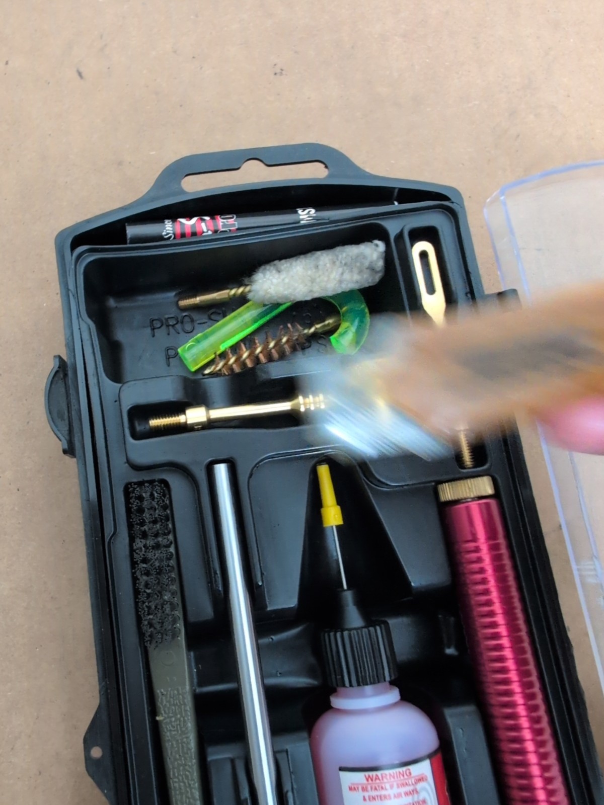 USA Made Pro Shot 9mm 38 357 mag & Up Pistol Cleaning Kit Excellent Condition