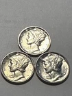 1943-4-5 SET BU BEAUTIFULL  Mercury Dime  FULL STAFF   N418