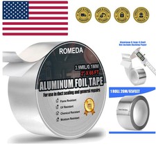 Aluminum Foil HVAC Tape 2 Inch x 65 Feet - Heat Moisture Resistant Insulation