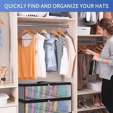 2 Pack Hat Storage Bag for Baseball, Caps Hat Organizer Case Hat Holder Rack ...