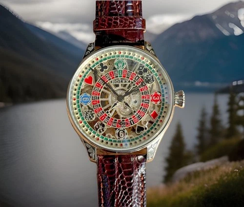 BEAUTIFUL VINTAGE ROLEX LEVER MOVEMENT IN A NEW QUALITY CASE, FULLY SERVICED.