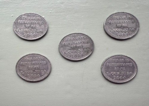 5 x 1844 antike Kommunion Medaillen für Freie Abteikirche in Dunfermline - Bild 2 von 2