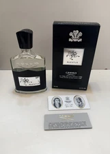 Creed Aventus 3.3 oz 100 ml Men Eau De Parfum Lot:F000558 Metal Cap Damaged Box