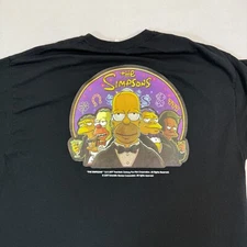The Simpsons Shirt Men XL Black Tee Scientific Games Homer Simpson Gambler