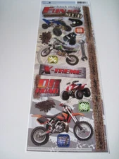 Scrapbooking Stickers Cardstock Paper House 13" Fun Mud Off Road Motorcycles